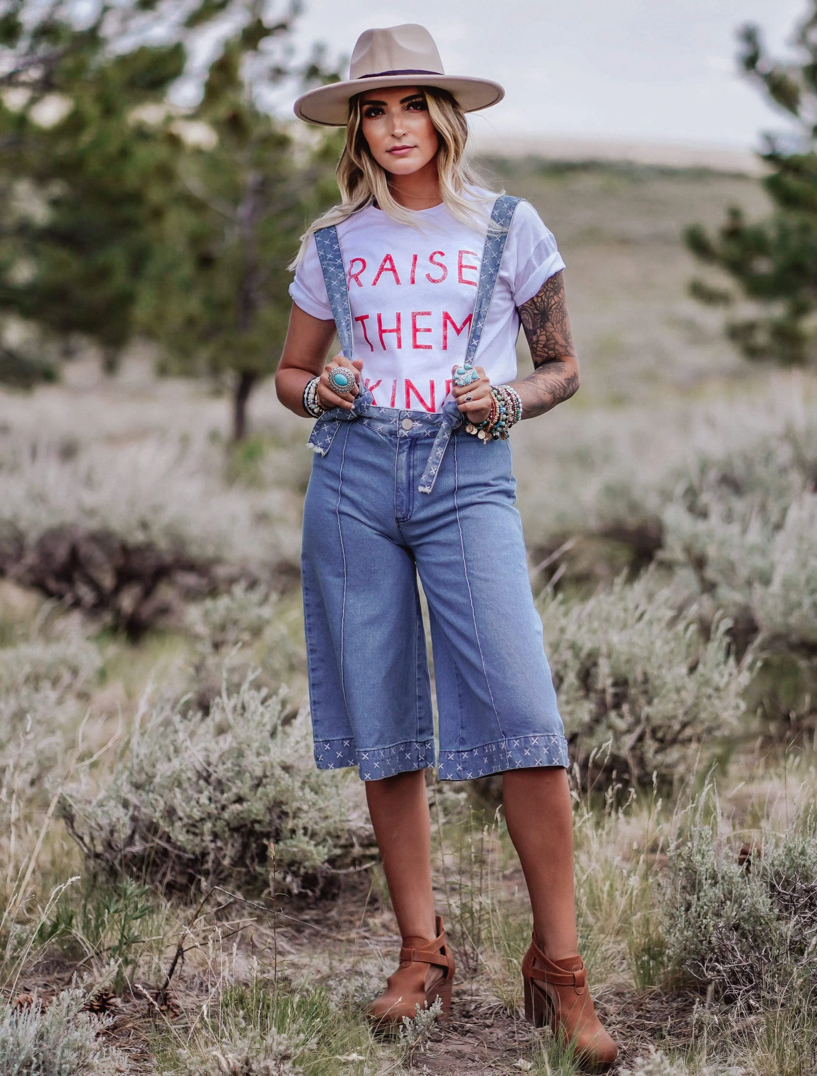 - Denim Overall Ready-made Flexible Fintch Pants