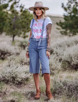 - Denim Overall Ready-made Flexible Fintch Pants