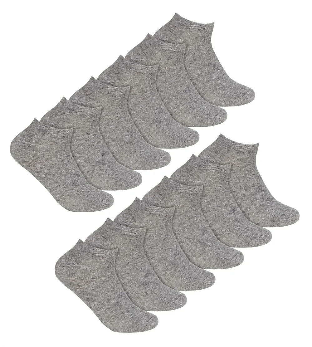 12 PAIRS Ladies Bamboo Trainer Socks