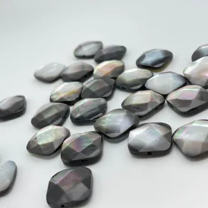 16mm Abalone Flat Square