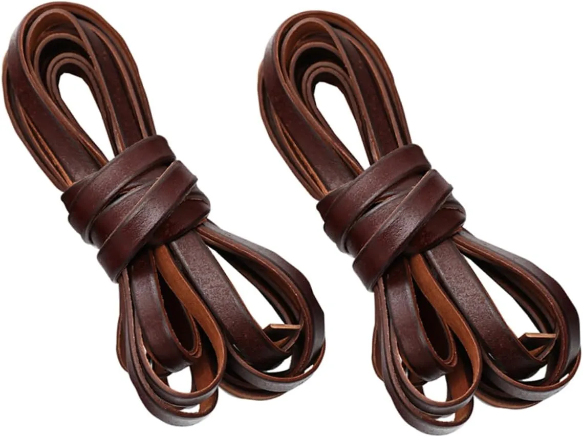 1PC DIY Real Cowhide Rope Durable Handmade Jewelry Making Cord for Bracelets Necklaces and Luggage Light Brown Creative Strap for DIY Accessories