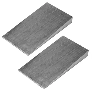 2 Pack Triangle Flange Wedge Silvery Spreading Wedge Slope Steel Wedges Durable Pipe Metal Welding Tools Accessories for Machine Equipment (4.7 Inch)