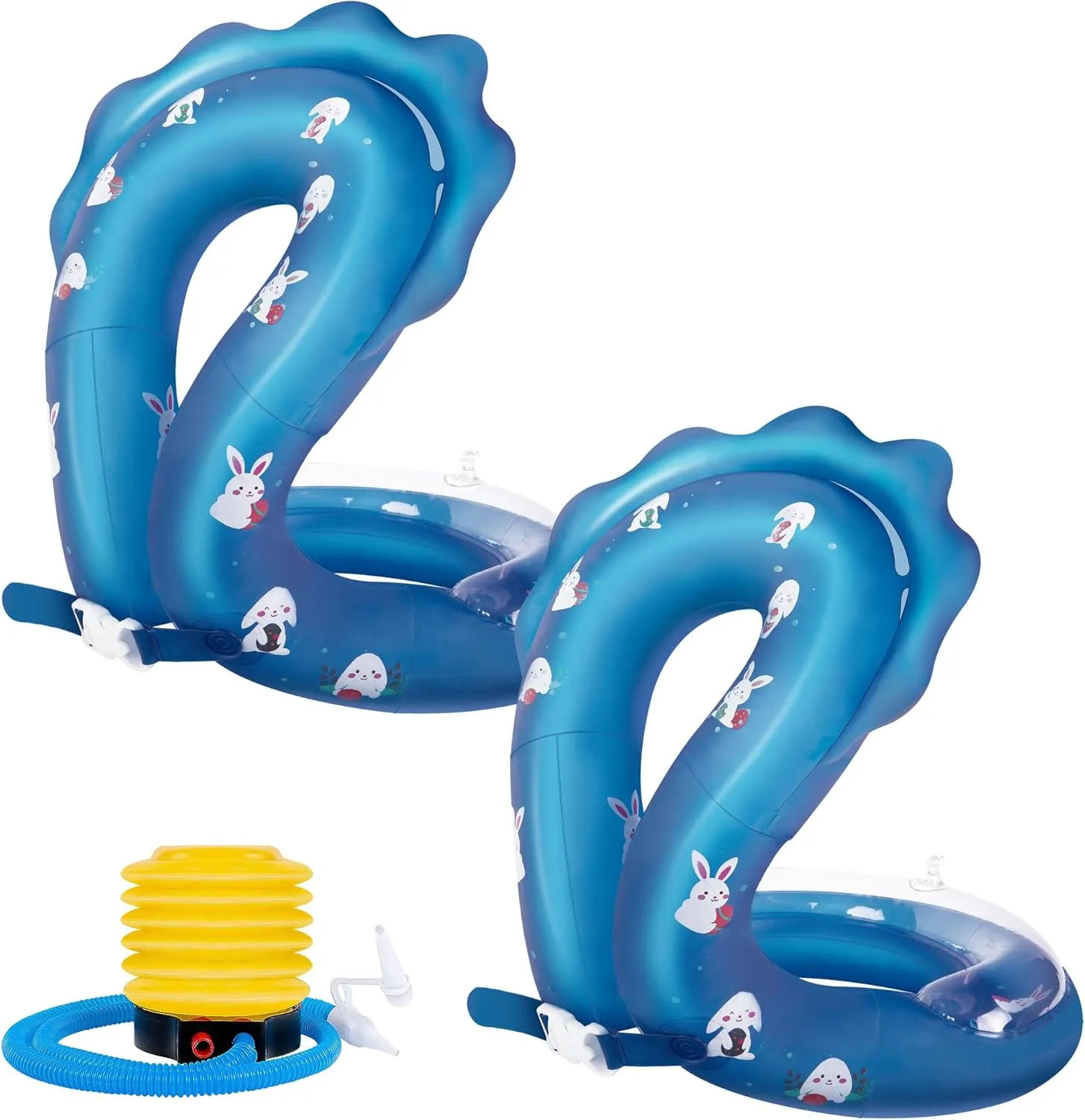 2 Pcs Floaties Swim Vest for Child- 30-90 lbs Kids Swim Float Trainer Vest- Inflatable Pool Floats Swimming Ring Float Tube with Adjustable Safety Buckle & Double Surround Air Bag for Boys Girls