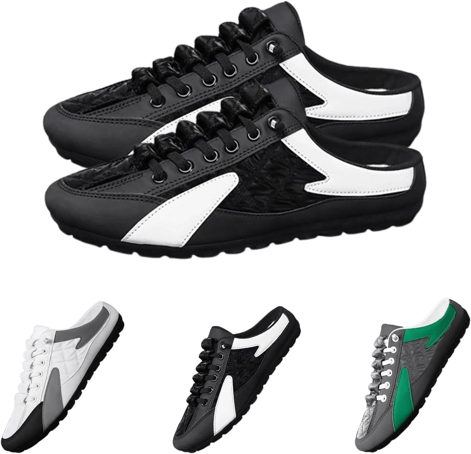 2025 New Men Slip on Mule Sneakers Men Slippers Casual Sports Shoes Low Top Baotou Half Drag Sneakers for Men Fashionable Mens Slip On Shoes for Spring Summer
