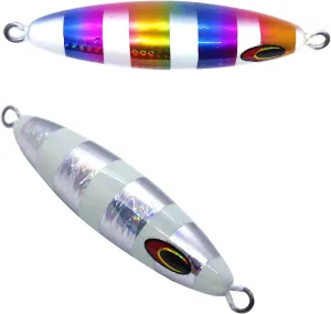 2pcs 16oz Eddie Bomb Heavy Bluefin Tuna unrigged Glow Silver Rainbow Vertical Fast Sinker Flat Fall Glow in The Dark