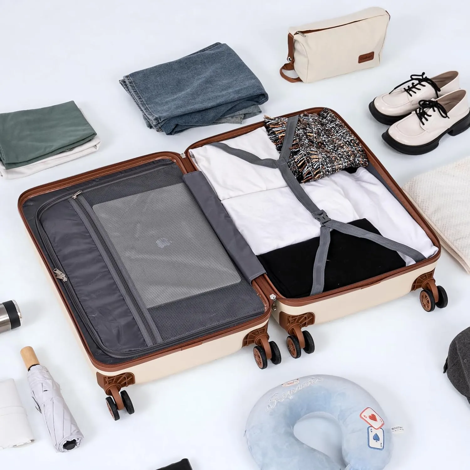 3-Piece Carry On Luggage Set 22x14x9 Airline Approved, 20 Inch Lightweight ABS Suitcases with Wheels and TSA Lock - Durable Waterproof Travel Suitcase Set
