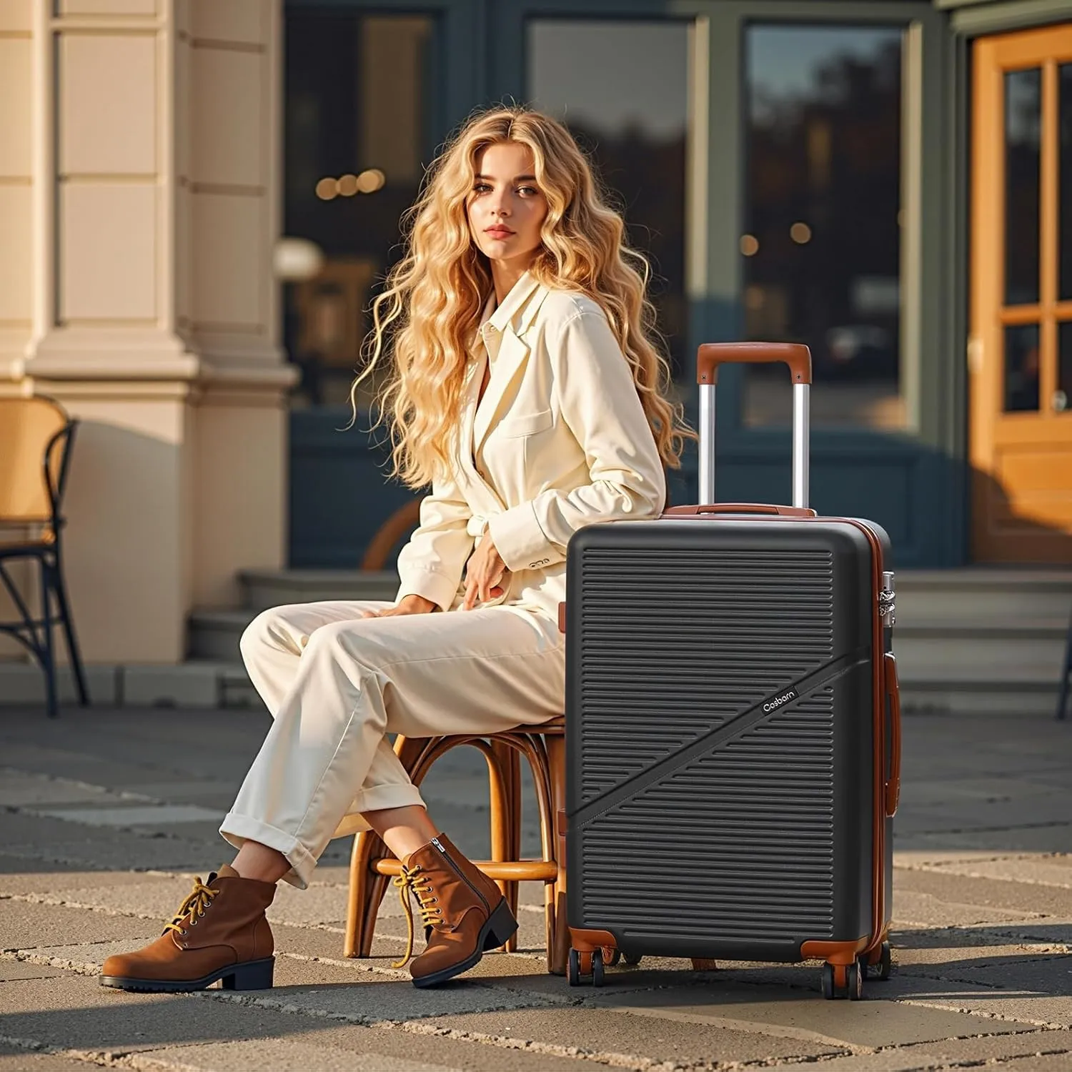 3-Piece Carry On Luggage Set 22x14x9 Airline Approved, 20 Inch Lightweight ABS Suitcases with Wheels and TSA Lock - Durable Waterproof Travel Suitcase Set