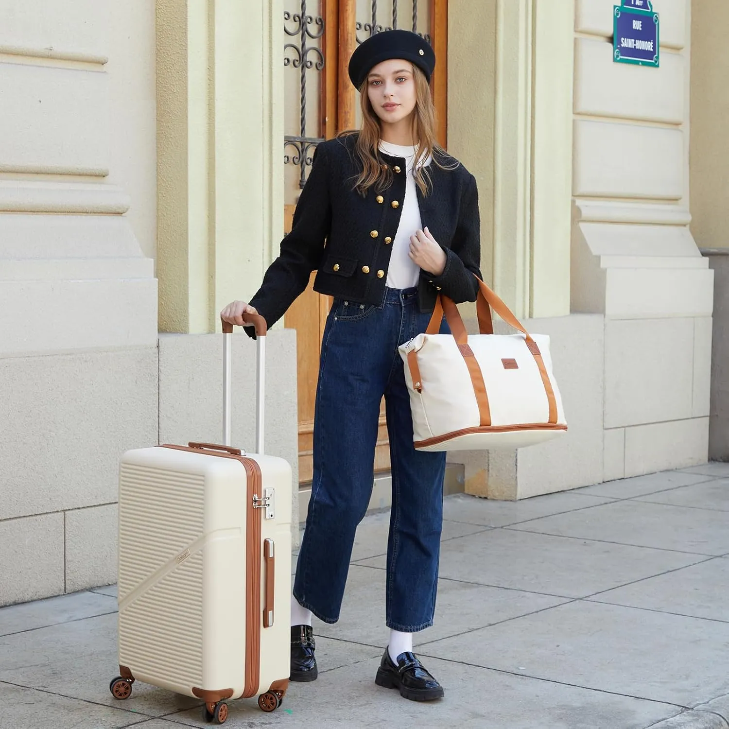 3-Piece Carry On Luggage Set 22x14x9 Airline Approved, 20 Inch Lightweight ABS Suitcases with Wheels and TSA Lock - Durable Waterproof Travel Suitcase Set