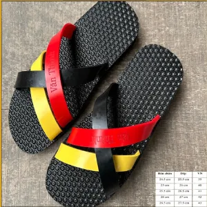 3-Strap Sandal Line – Flag-Inspired Colors, Anti-Slip Sole, 3cm Height, Soft, Lightweight & Comfortable