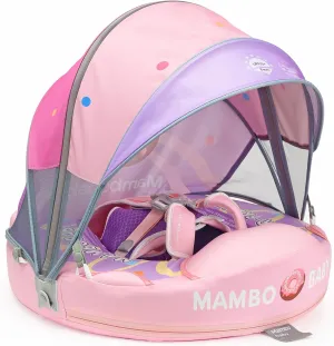 3 Swim Method Add Bed More Comfortable Mambobaby Float with Tail and Canopy Non-Inflatable Baby Swim Float Mambo Float Smart Swim Trainer Infant Swim Pool Float Swim Ring for 3-24months Girls Boys