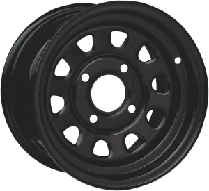 4/110 ITP Steel Wheel 12x7 2.0   5.0 Black for Yamaha WOLVERINE 450 4X4 2006-2010