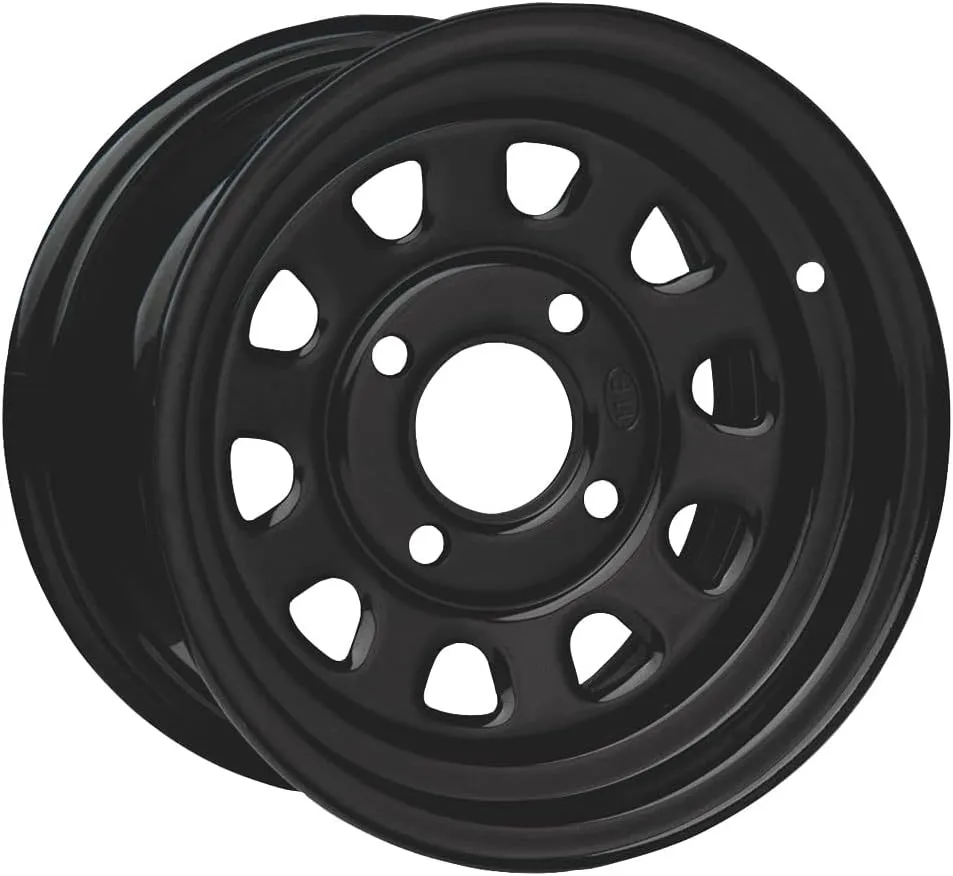 4/110 ITP Steel Wheel 12x7 2.0   5.0 Black for Yamaha WOLVERINE 450 4X4 2006-2010