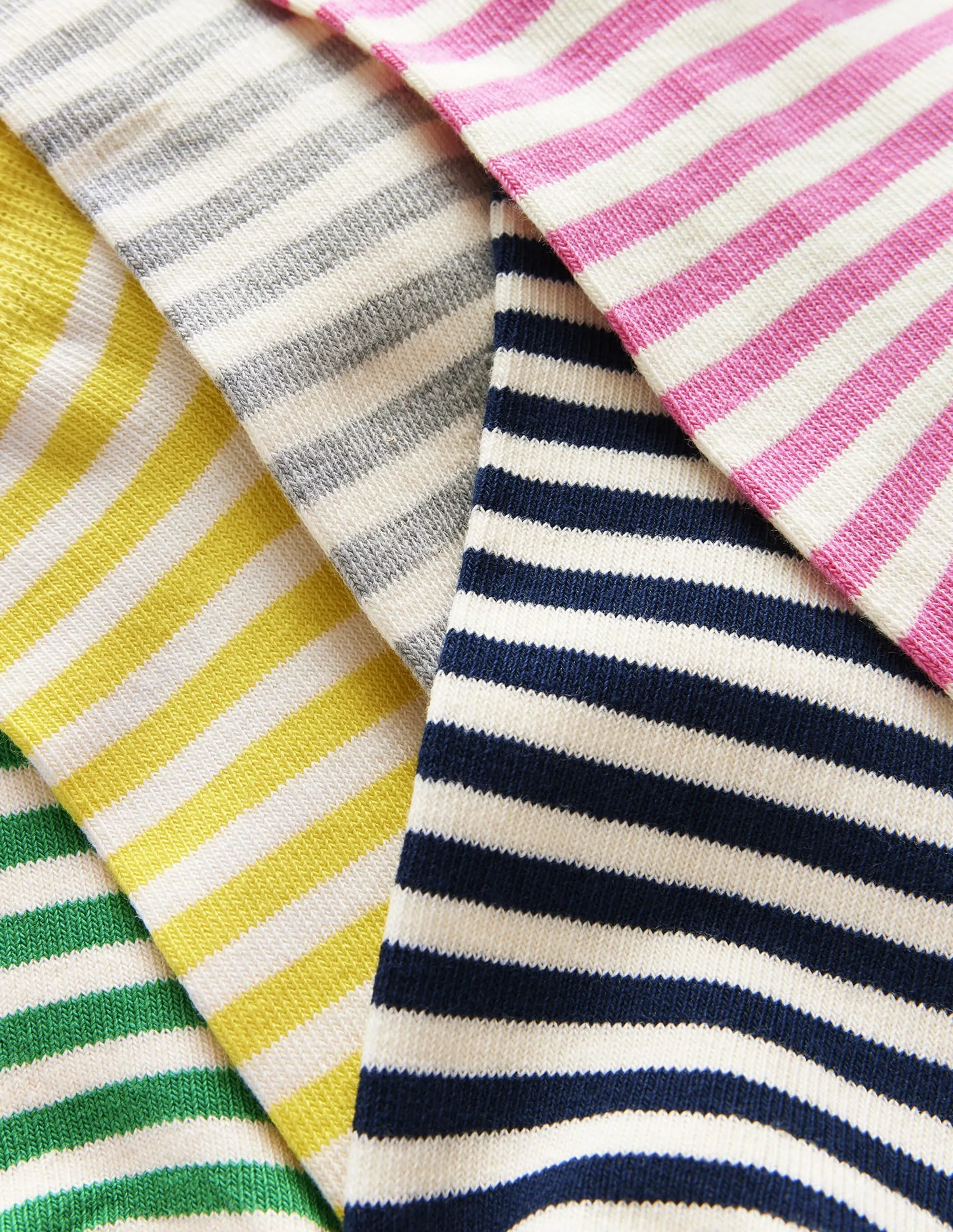5 Pack Trainer Socks-Breton Stripe