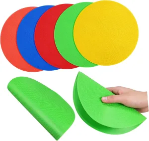 5Pcs Spot Markers for Soccer Training Lightweight Flat Cones Durable Agility Field Markers Colors for Pe Classes and Sports Exercises