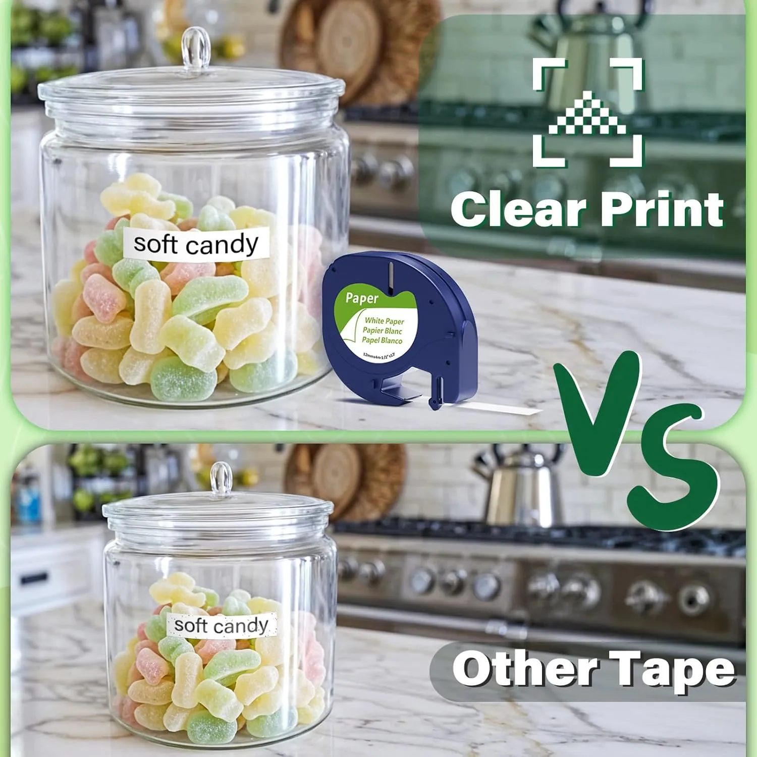 6 Pack Label Maker Refills White Paper Tape Replacement for Dymo LetraTag Refills 1/2" x 13' Dymo Label Tape 12mm Compatible with DYMO LetraTag 100H Plus LT-100T and LT-200B