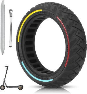 60/65-6.9 Electric Scooter Solid Tire 10 Inch Honeycomb tire Compatible Ninebot Max G2 G65 Rear Tire Replacement (three colours)