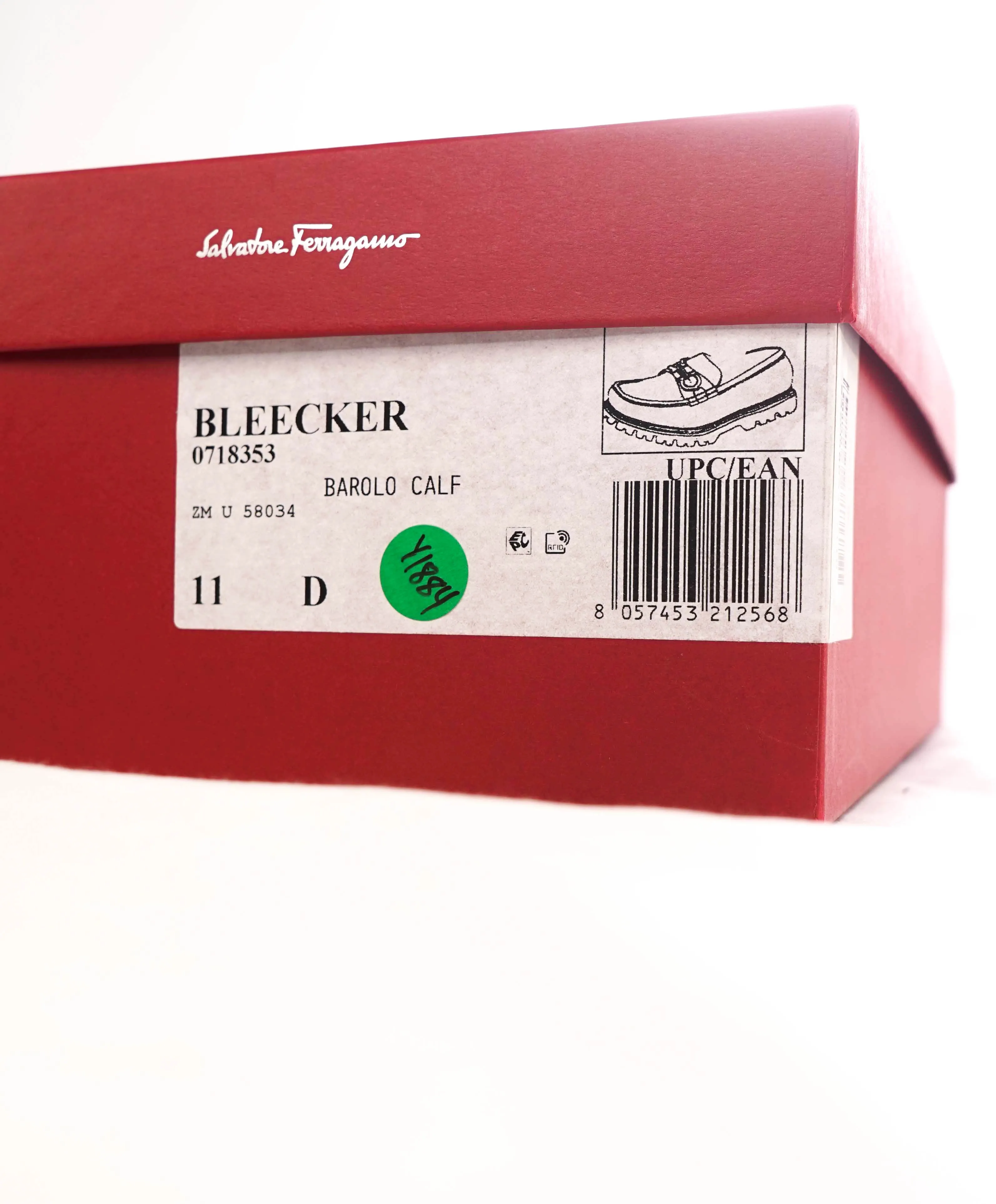 $930 SALVATORE FERRAGAMO - *BLEEKER* Cherrry Leather Lug Sole Loafer - 11 US