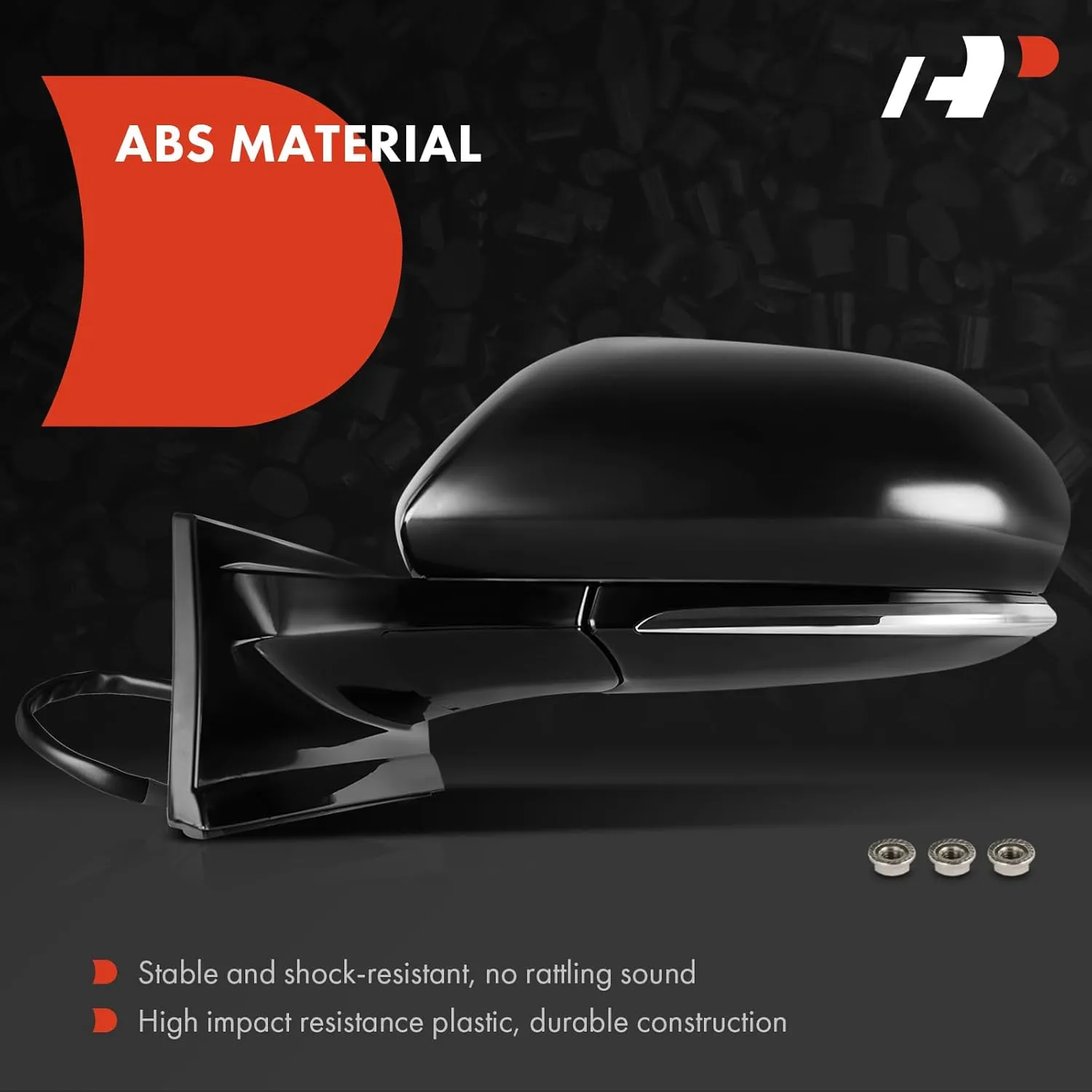 A-Premium Driver Side Power Door Mirror Compatible with Toyota Prius 2016-2022, Prius AWD-e 2019-2022, Prius Prime - Heated Manual Folding Black Outside Rear View Mirror with Blind Spot Detection