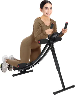 Ab Machine Foldable Abdominal Exercise Machine Home Gym Incline and Height Adjustable Abdominal Workout Equipment LED Displays Core & Abdominal Trainer Exercise Fitness Machine