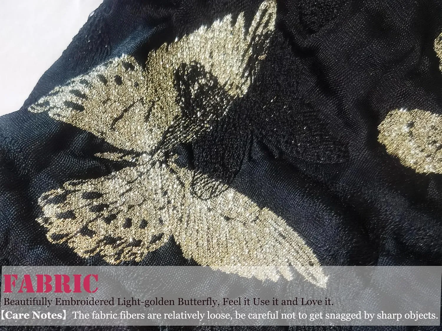 Aesthetic Golden Butterfly Makeup Bag Cosmetic Toiletry Travel Pouch, Make Up Accessory Purse Organizer, Canvas Lined, Embroidered Polyester