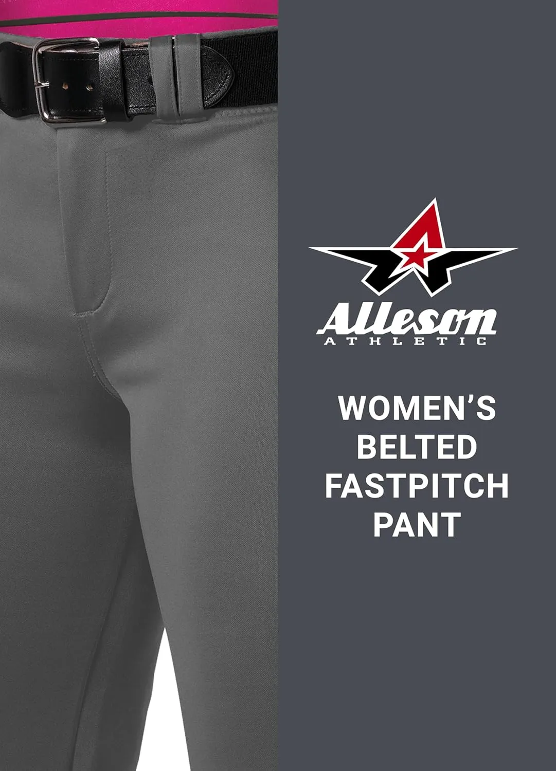 Alleson Athletic Women's Fastpitch/Softball Belted Speed Pant – Moisture-Wicking, Durable Fabric, and Pro-Style Fit