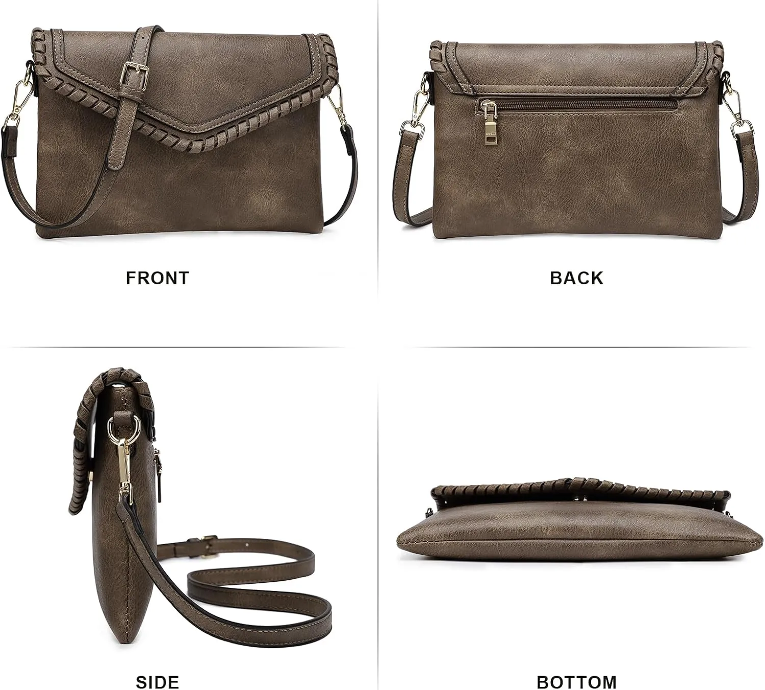 AMELIE GALANTI womens small crossbody strap handbag bag,Soft Leather Fabric Delicate Durable Fashion Design