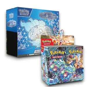& Stellar Box Bundle Elite Trainer Crown Supportive policies 7 Box Booster Pokémon S&V TCG Best deal