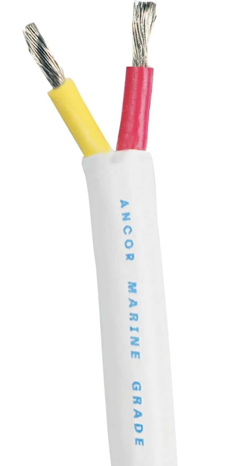 Ancor Marine Grade Products 124310 Safety Duplex Cable, 12/2 AWG (2 x 3mm2), Flat - 100ft,Red/Yellow