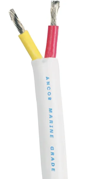 Ancor Marine Grade Products 124310 Safety Duplex Cable, 12/2 AWG (2 x 3mm2), Flat - 100ft,Red/Yellow