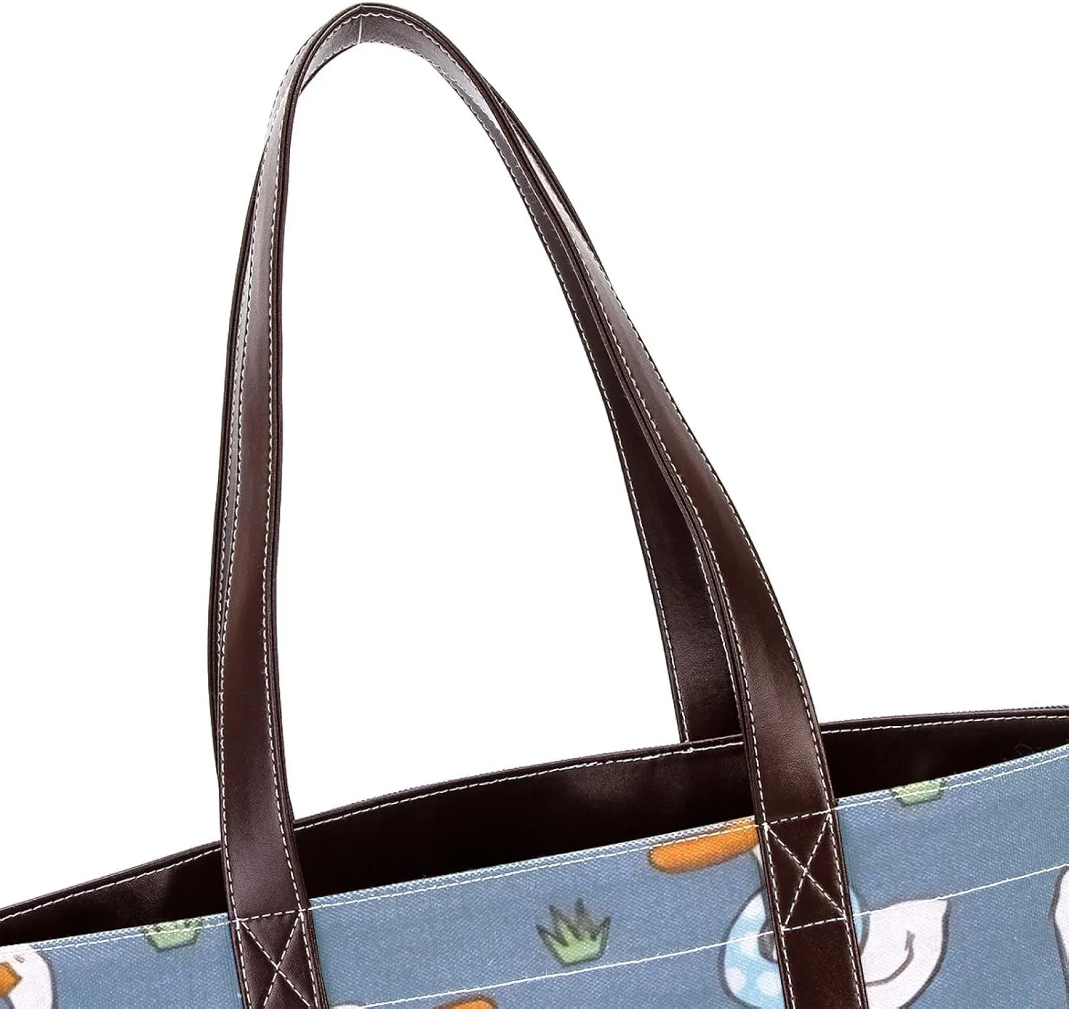 Animal Goose Tote Bags Durable Leather Canvas Purses and Handbags for Women