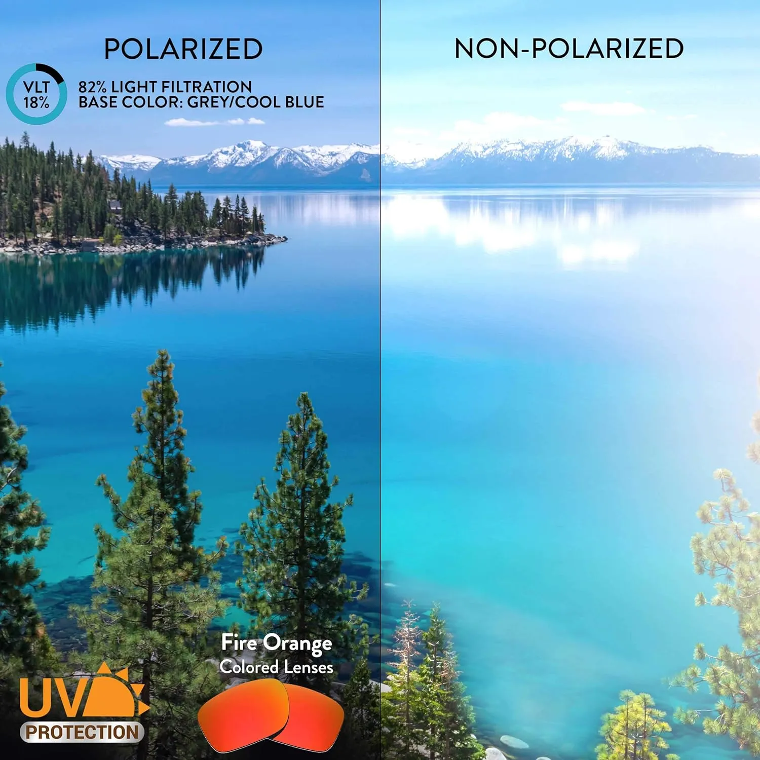 Apex Lenses Non-Polarized Replacement Lenses for Maui Jim Flat Island MJ705 Sunglasses