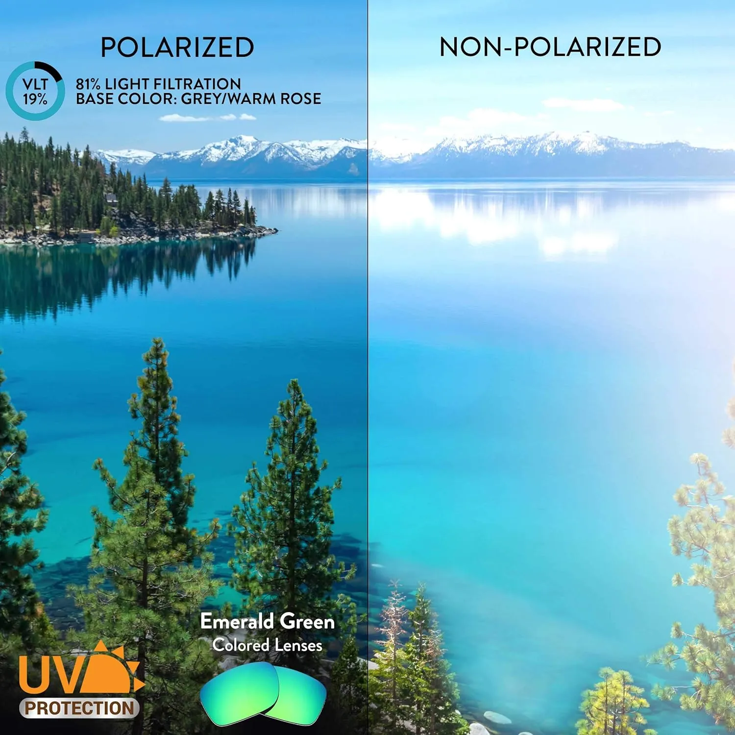 Apex Lenses Non-Polarized Replacement Lenses for Maui Jim Flat Island MJ705 Sunglasses