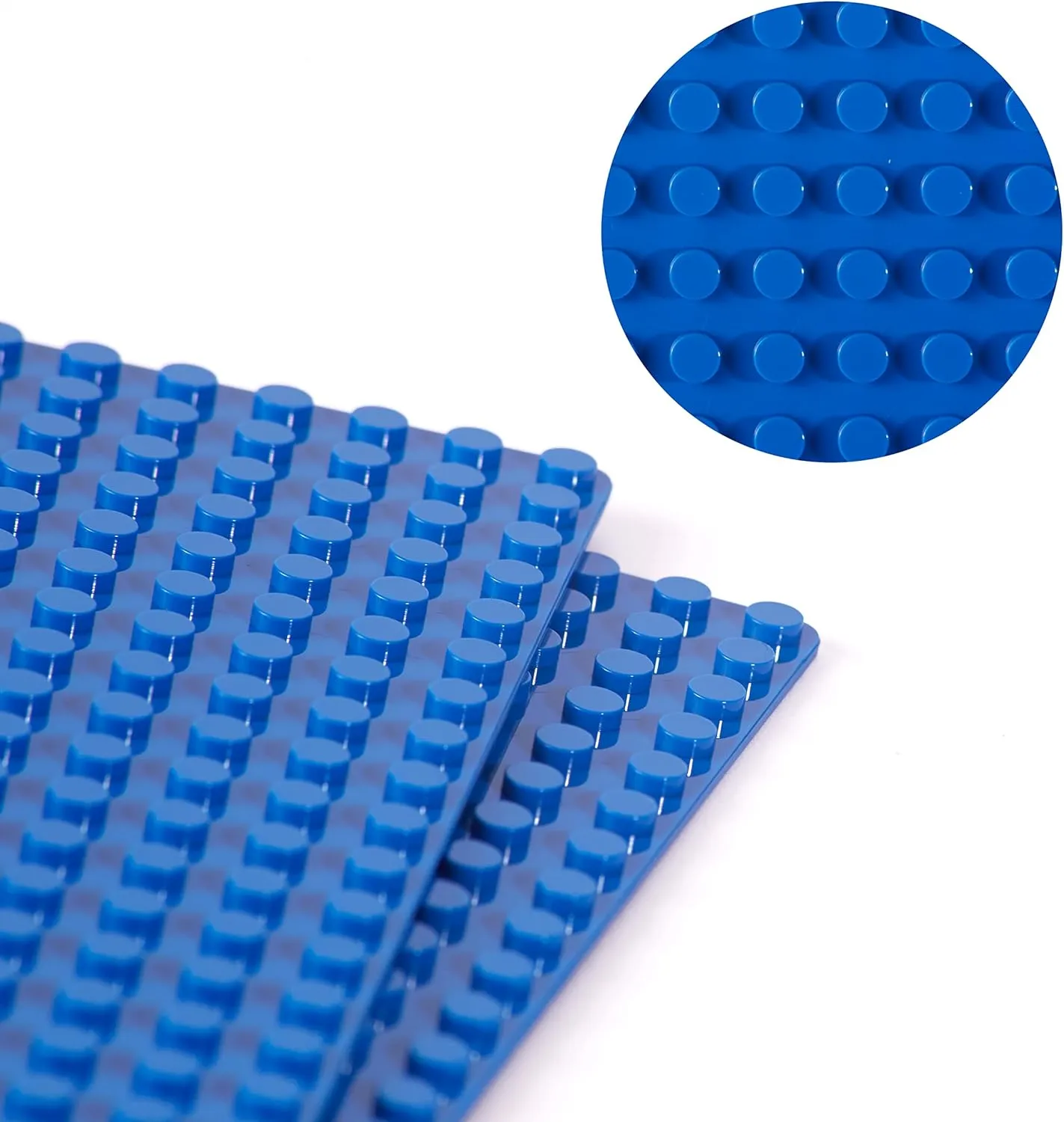 Apostrophe Games Building Blocks Base Plates Compatible with All Major Brands – (6-Pack - 2 Green, 2 Blue, 2 Gray) 10-1/16" x 10-1/16" Inches Baseplate for Building Bricks – Durable and Sturdy