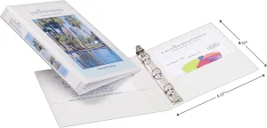Avery Mini Durable View 3 Ring Binder, 1/2 Inch Round Rings, 1 White Binder (27726)