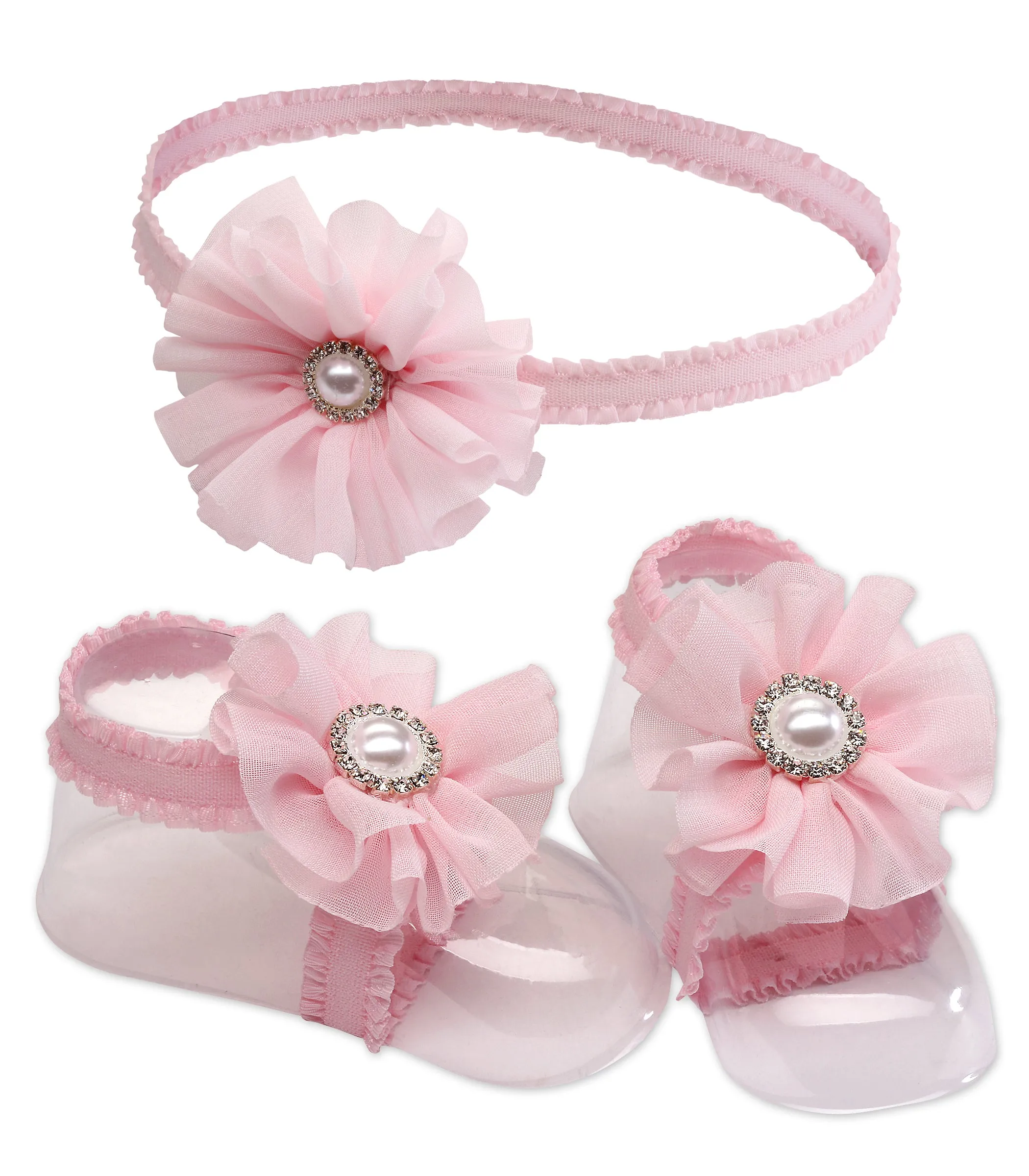 Baby Barefoot Sandal and Headband Set (KSG-121-BFS)