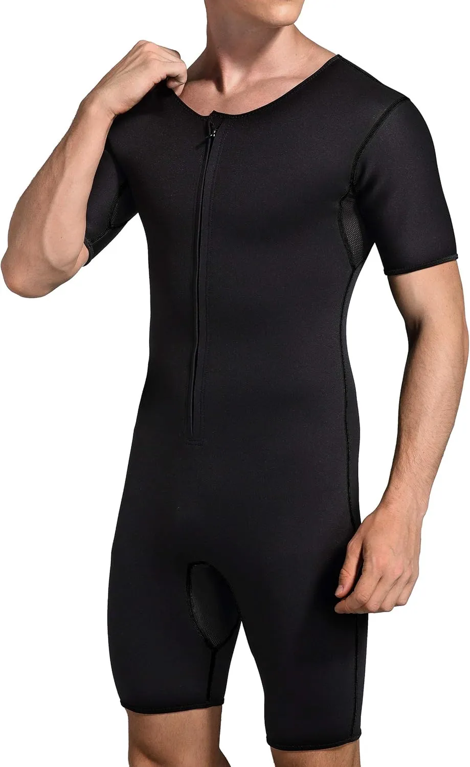 Bakerdani Men's Neoprene Waist Trainer Sauna Suit Body Shaper for Fitness Gym Exercise Training