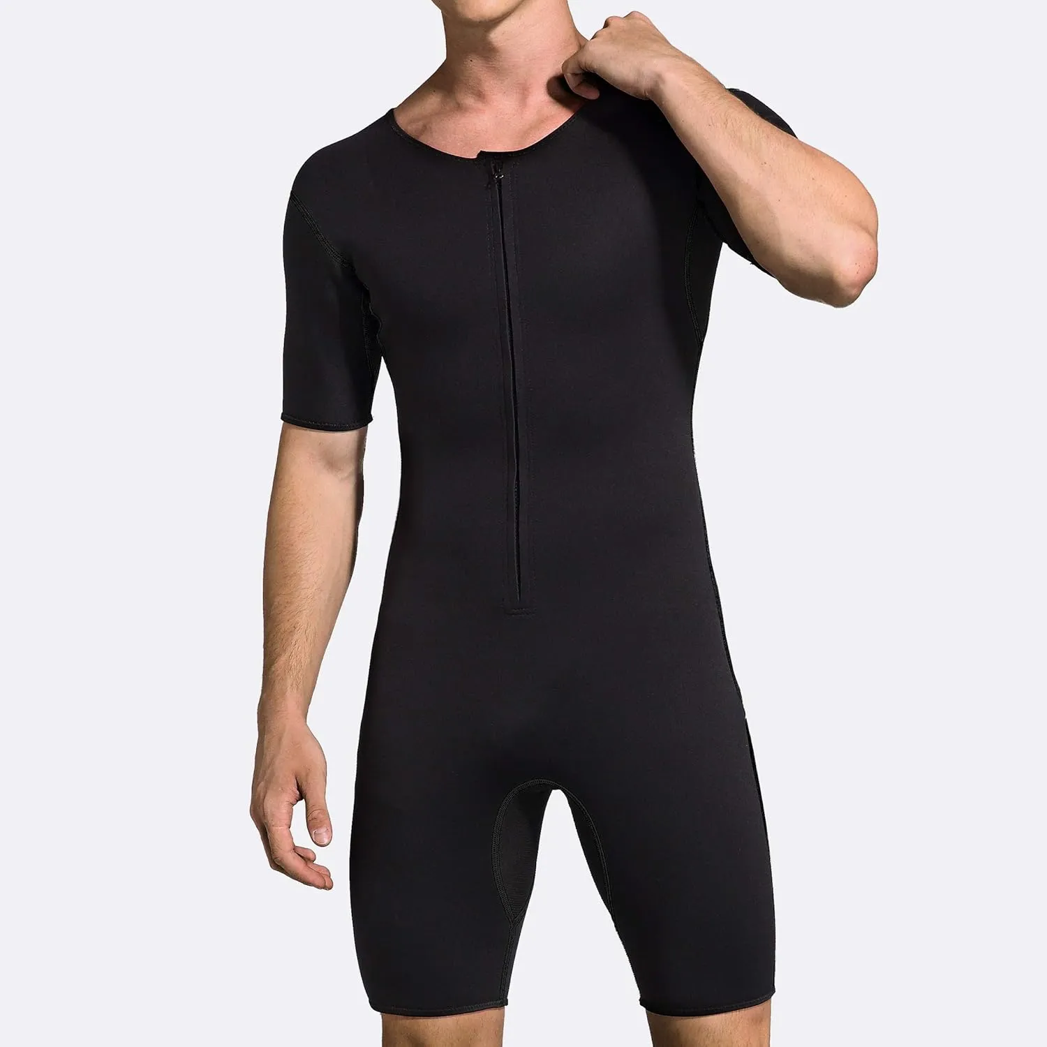 Bakerdani Men's Neoprene Waist Trainer Sauna Suit Body Shaper for Fitness Gym Exercise Training