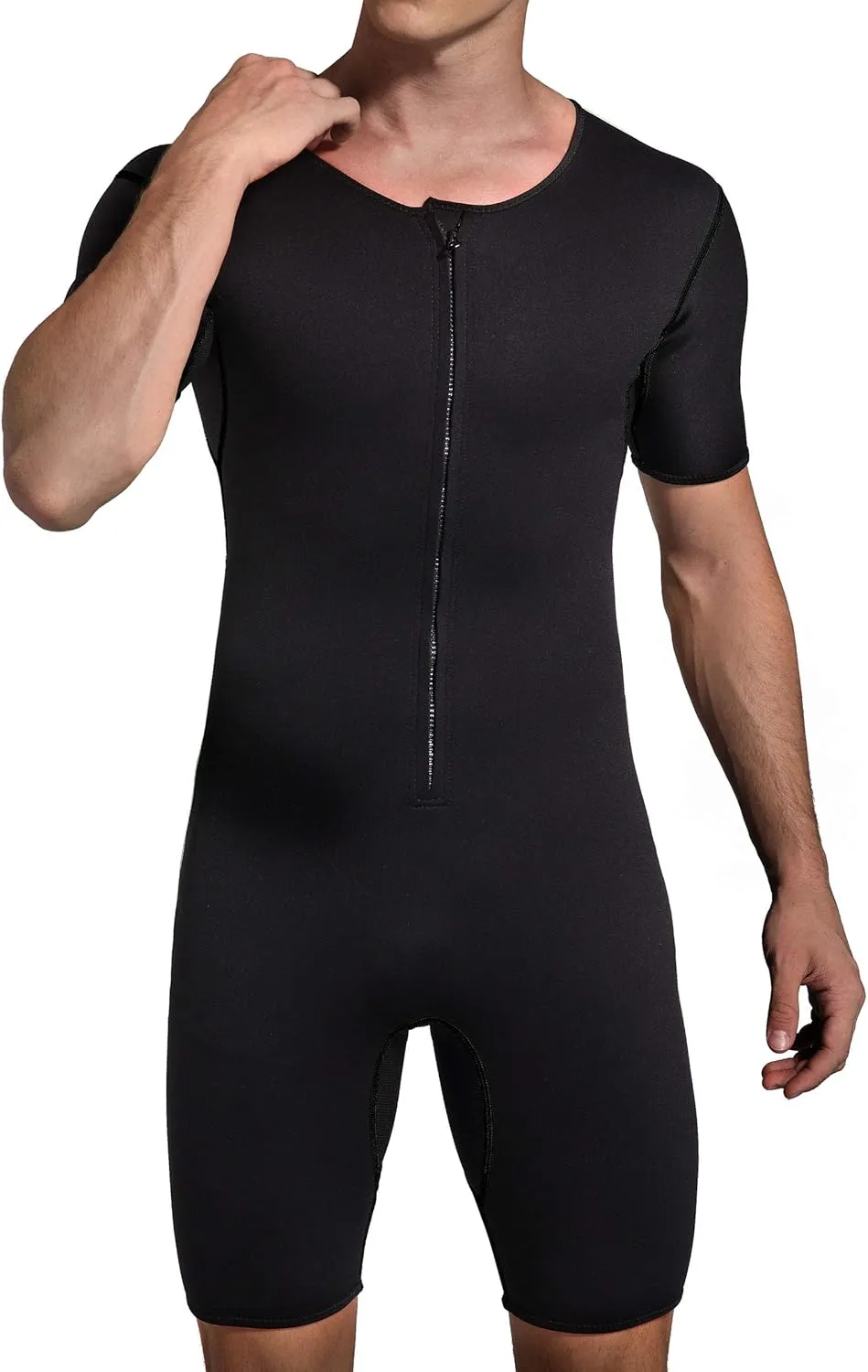 Bakerdani Men's Neoprene Waist Trainer Sauna Suit Body Shaper for Fitness Gym Exercise Training