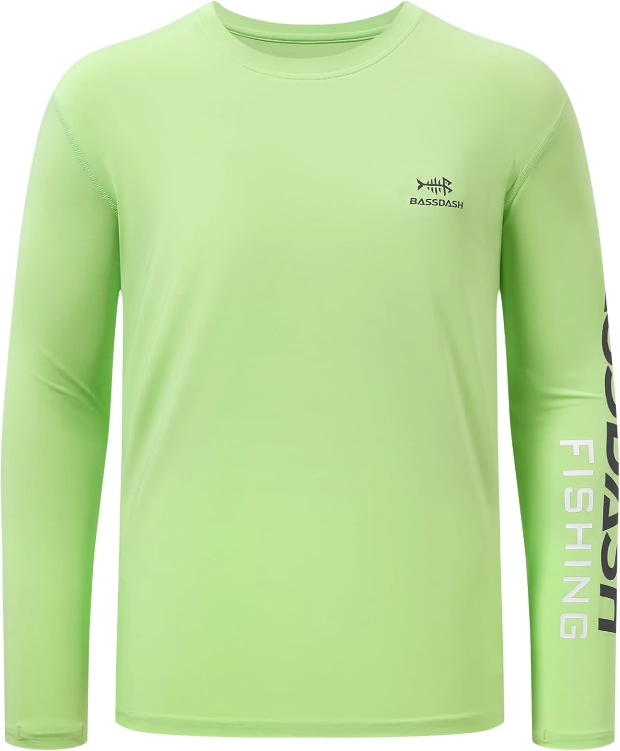 BASSDASH Men’s UPF 50  Sun Protection Long Sleeve Shirts Quick Dry Performance SPF UV Shirt for Outdoors Fishing Hiking FS31M