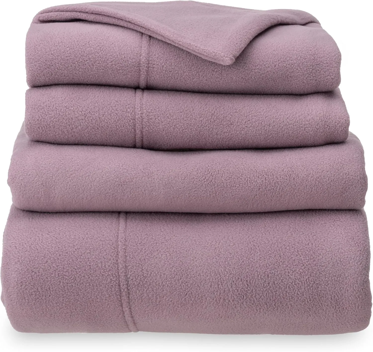 Berkshire Blanket Luxury Soft Microfleece Queen Sheet Set, Warm and Durable, All Season Sheet (Queen, Lavender)