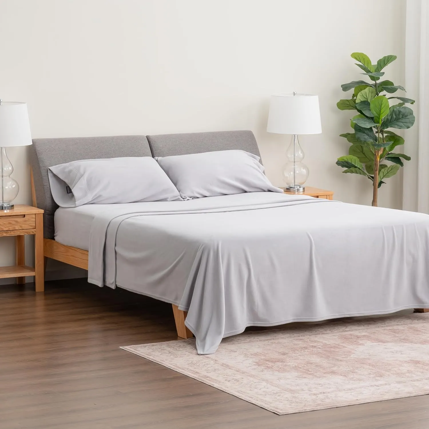 Berkshire Blanket Luxury Soft Microfleece Twin Sheet Set, Warm and Durable, All Season Sheet (Twin, Mindful Gray)