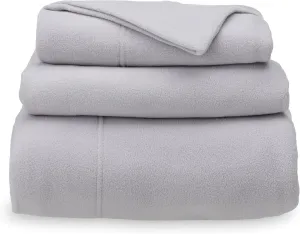 Berkshire Blanket Luxury Soft Microfleece Twin Sheet Set, Warm and Durable, All Season Sheet (Twin, Mindful Gray)
