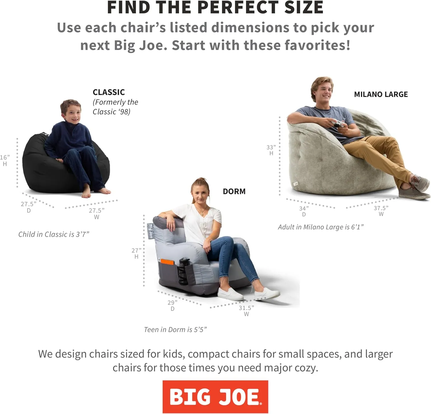 Big Joe Dorm Bean Bag Chair with Drink Holder and Pocket, Radiant Orchid Smartmax, Durable Polyester Nylon Blend, 3 feet