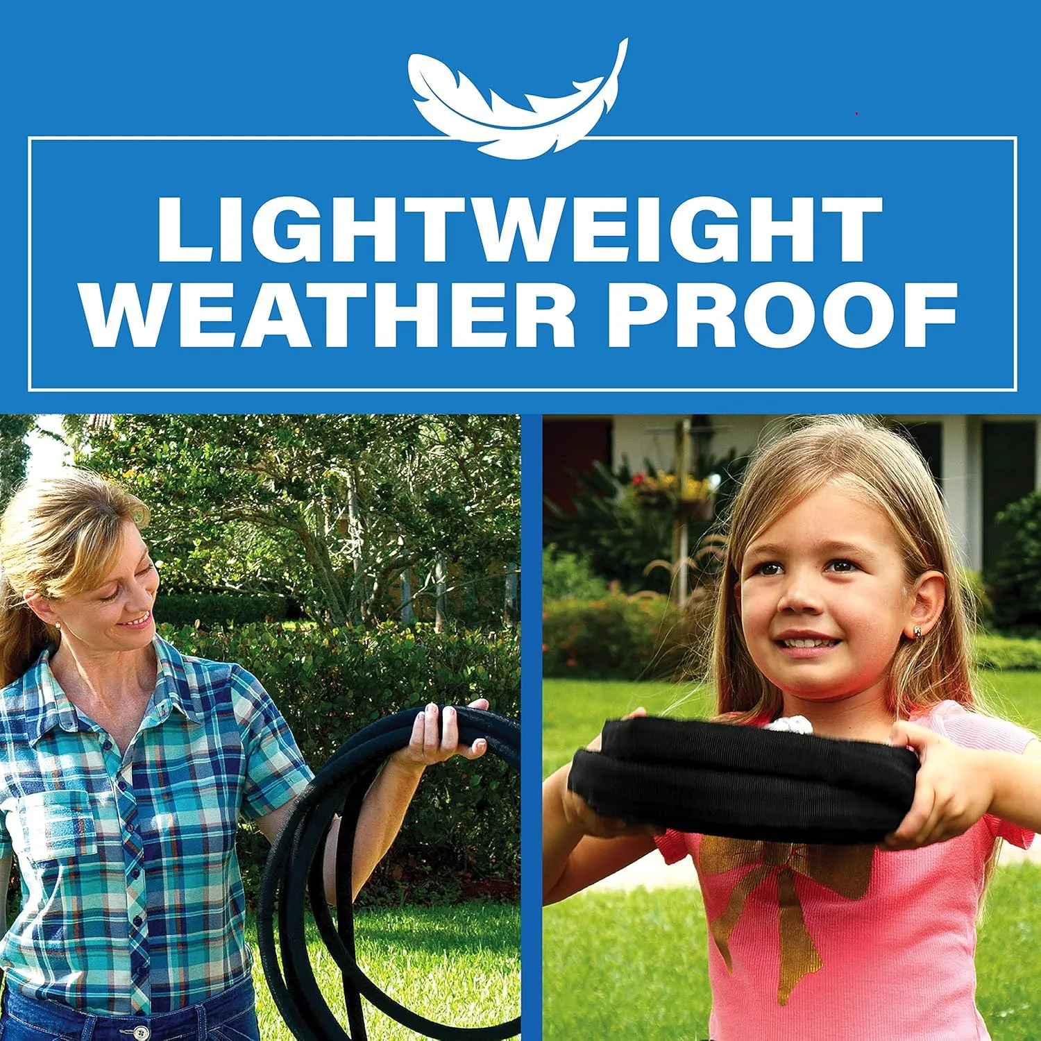 Bionic Flex 100’ Garden Hose, Ultra Durable & Lightweight Weatherproof Water 500 PSI Crush Resistant EZ Connect Metal Fittings, Tear Resistant, Kink Free Outdoor Yard Hose