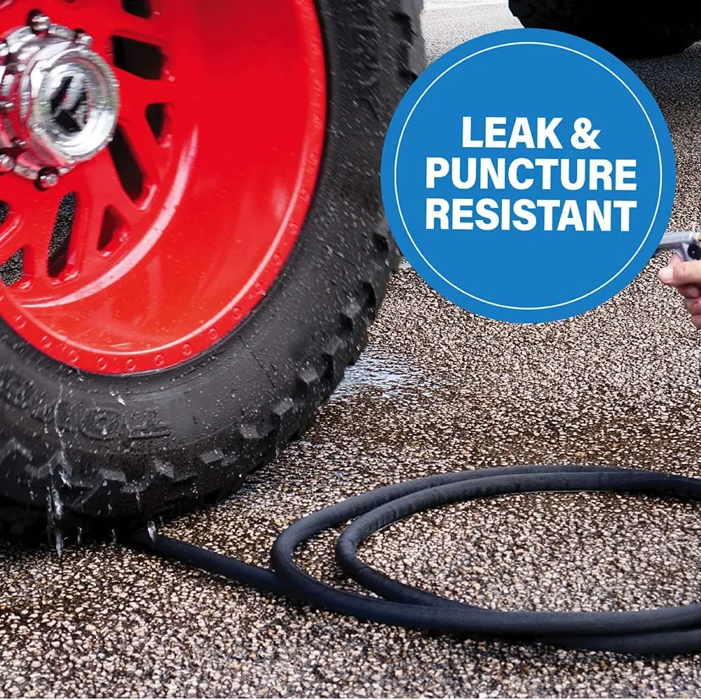Bionic Flex 100’ Garden Hose, Ultra Durable & Lightweight Weatherproof Water 500 PSI Crush Resistant EZ Connect Metal Fittings, Tear Resistant, Kink Free Outdoor Yard Hose