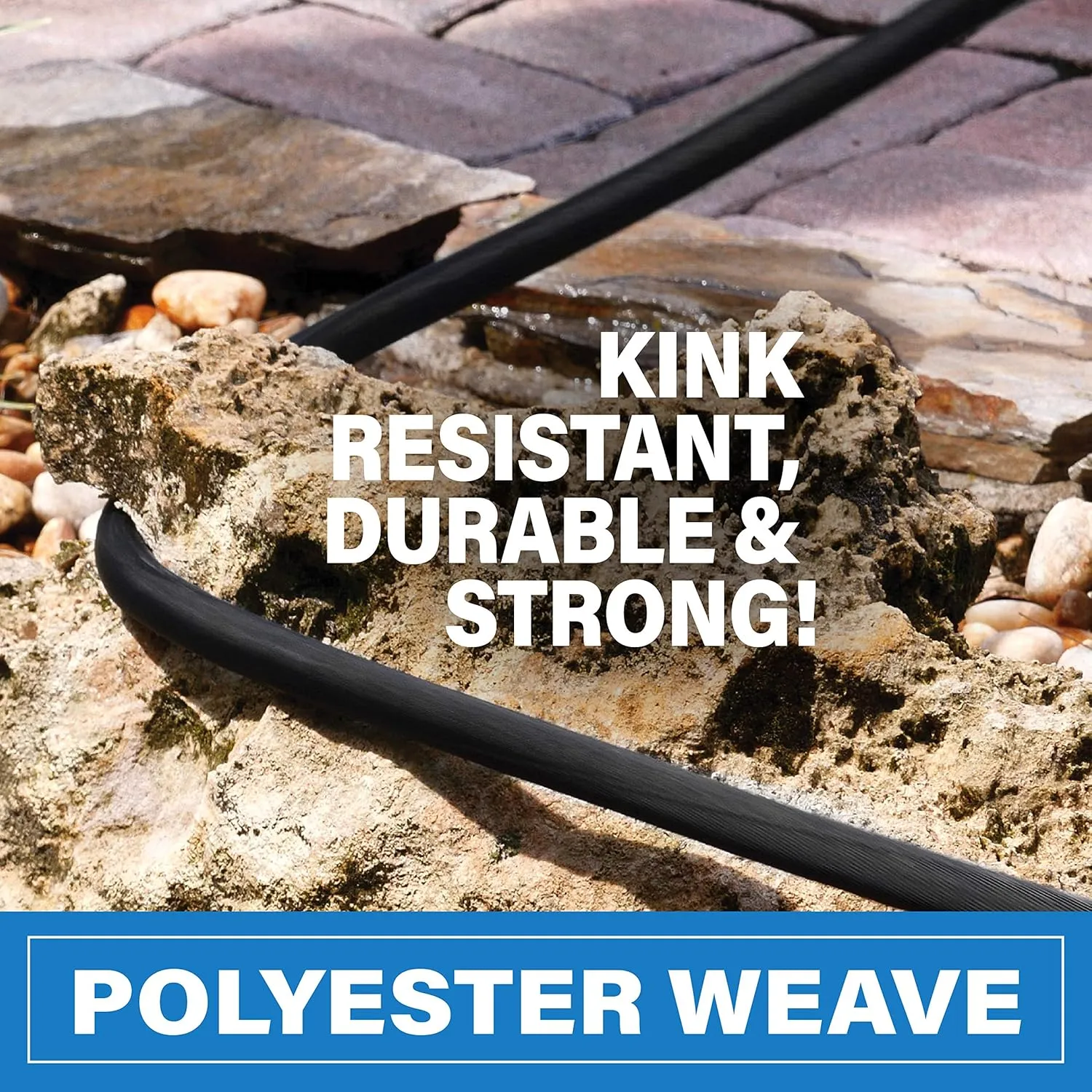 Bionic Flex 100’ Garden Hose, Ultra Durable & Lightweight Weatherproof Water 500 PSI Crush Resistant EZ Connect Metal Fittings, Tear Resistant, Kink Free Outdoor Yard Hose