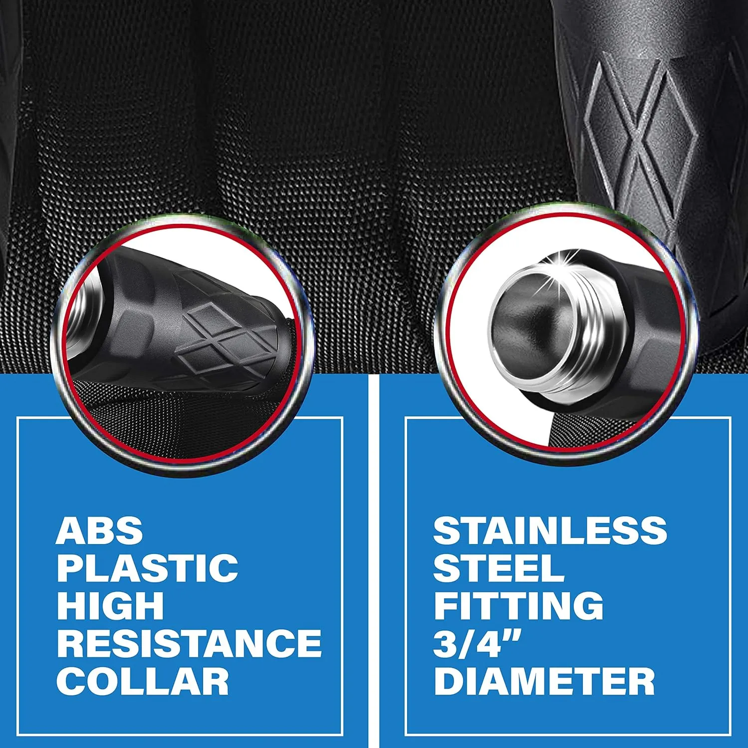 Bionic Flex 100’ Garden Hose, Ultra Durable & Lightweight Weatherproof Water 500 PSI Crush Resistant EZ Connect Metal Fittings, Tear Resistant, Kink Free Outdoor Yard Hose