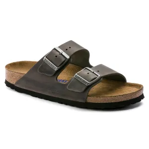 Birkenstock 552801 Arizona Soft Footbed Iron Oiled Leather