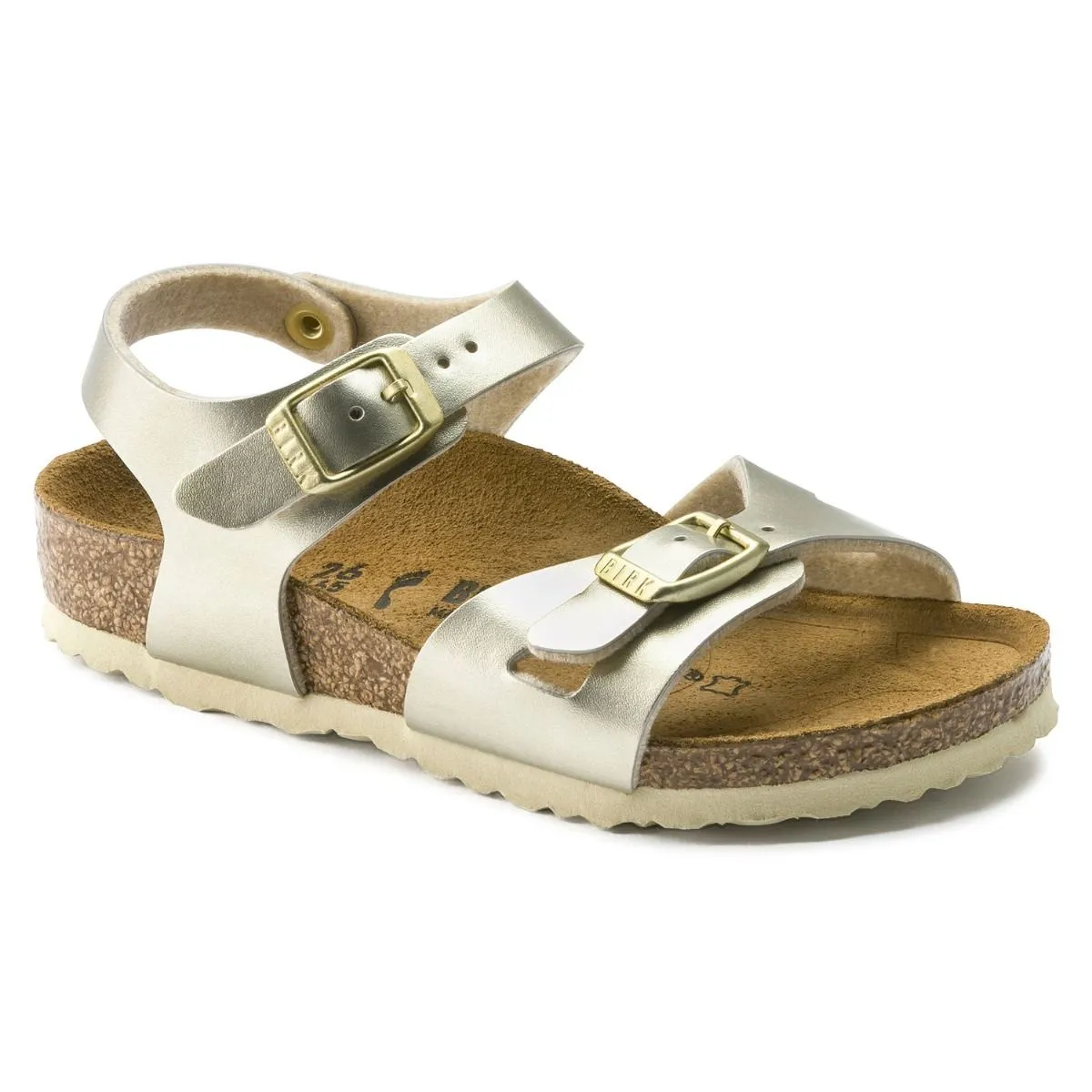 Birkenstock Kids Rio Birko-Flor Soft Metallic Gold Sandals