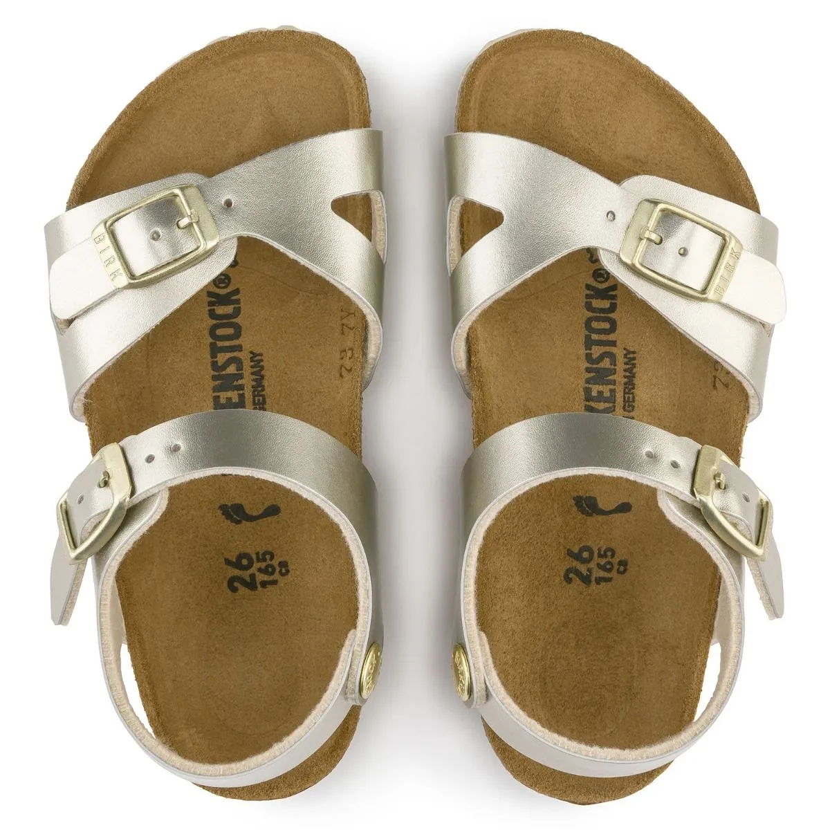 Birkenstock Kids Rio Birko-Flor Soft Metallic Gold Sandals